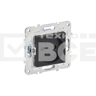 Розетка SKANDY 10А без заземл. без защ. шторок SK-R02Bl черный IEK SK-R10-10-K02