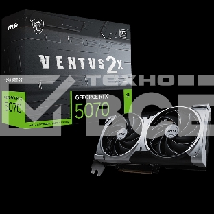 Видеокарта MSI RTX5070 12G VENTUS 2X OC RTX5070 PCI-E 5.0 GDDR7 2542/28000 HDMIx1 DPx3 HDCP Ret