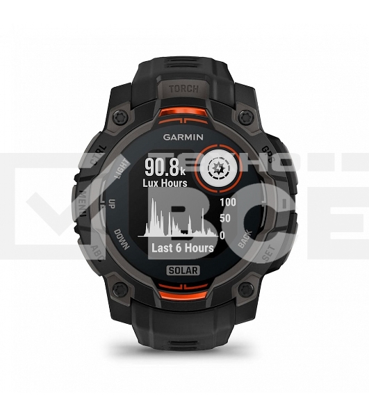 Смарт-часы Garmin Instinct 3 Solar черный, черный ремешок 45мм