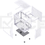 Корпус без блока питания JONSBO C6 MAX Handle, Mini-Tower, TG, no fan, 1xUSB-A 3.0 + 1xUSB-C 3.1, mATX, mITX White, фото24