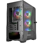 Компьютерный корпус Powercase Alisio Micro X4B V2, Tempered Glass, 4х 120мм ARGb fans, ARGb HUB, черный, mATX (CAMCXB-A4), фото4