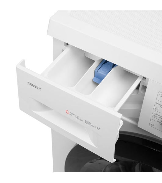 Стиральная машина Centek CT-1902 белый, загрузка фронтальная 6 кг, 1000 об/мин, Класс A+