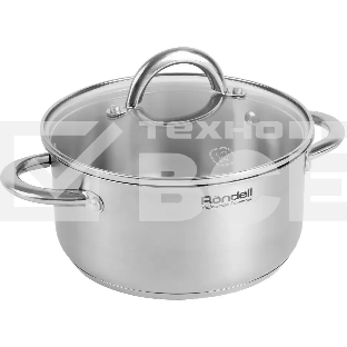 Кастрюля Rondell Point RDS-1311 2.8 л. d=20 см, с крышкой, нержавеющая сталь 18/10