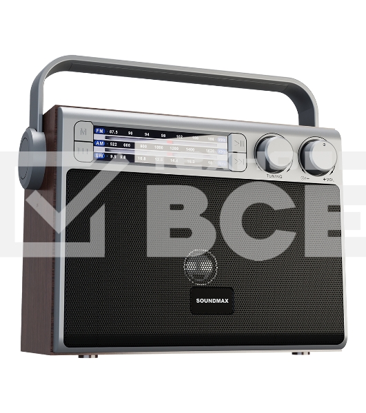 Радиоприемник SOUNDMAX SM-RD2122UB(темное дерево)