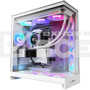 Компьютерный корпус без блока питания Case NZXT H9 Flow RGb+ (2025), Midi-Tower, TG, 6x140мм RGb + 1x120мм RGb, 2xUSB-A 3.2 + 1xUSB-C 3.2, E-ATX, ATX, mATX, mITX белый