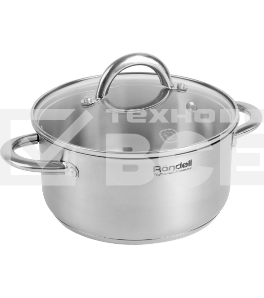 Кастрюля Rondell Point RDS-1312 4.8 л. d=24 см (с крышкой) сталь
