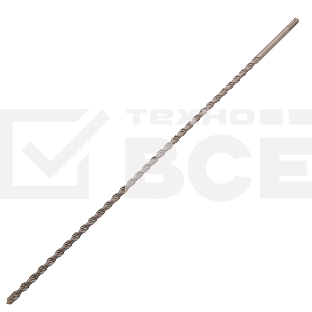 Бур по бетону Denzel двойная спираль, Cobalt W-tip, 12x600 мм, SDS PLUS