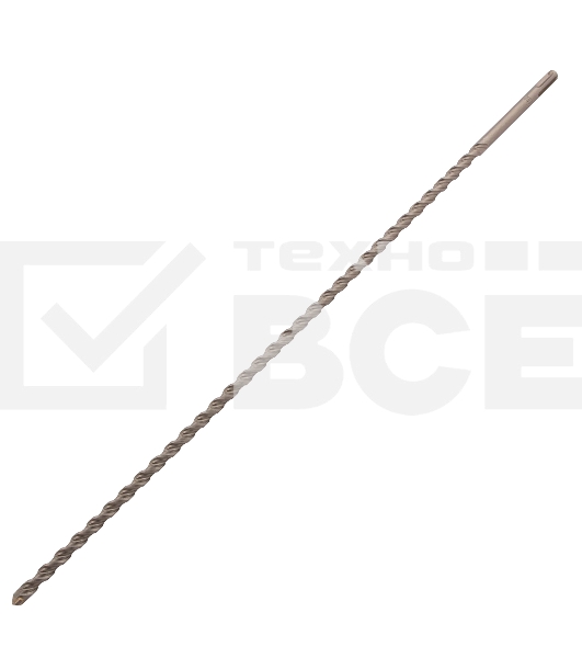 Бур по бетону Denzel двойная спираль, Cobalt W-tip, 12x600 мм, SDS PLUS