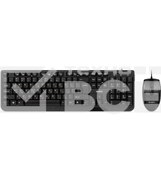 Комплект клавиатура + мышь SVEN KB-S330C черный (104+12Fn)+3кл, 1200DPI)