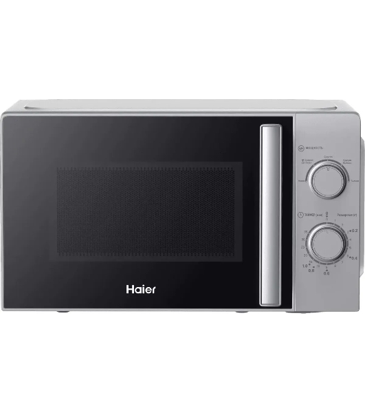 Микроволновая печь Haier HMB-MM207SA серебристый, 20 л, 700 Вт, переключатели - поворотный механизм