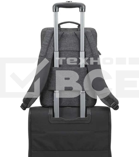 Рюкзак для ноутбука 15.6' Riva 8861 черный полиуретан/полиэстер