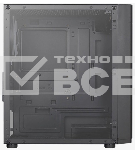 Корпус MiniTower Aerocool / Formula HEXFORM-G-BK-v2 (mATX, стекло, сетка, USB3.0x1, USB2.0x2, 3x120mm FRGB fans) (4711099471799)