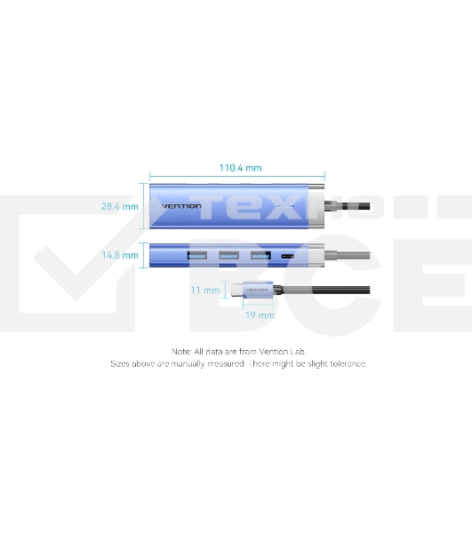 Мультифункциональный хаб Vention USB Type C 5 в 1