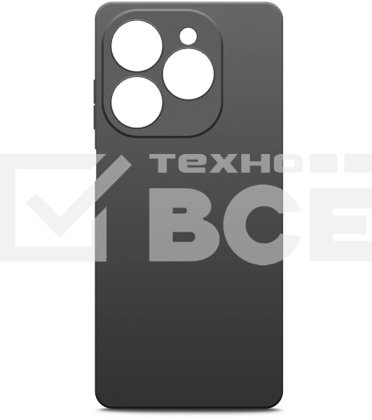 Чехол (клип-кейс) BoraSCO для Tecno Spark 20 Pro Silicone Case черный