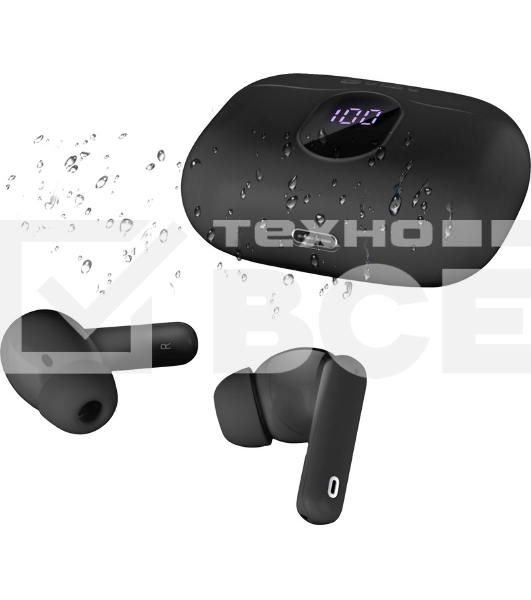 Беспроводные внутриканальные наушники с микрофоном Sven E-315B, черный (Bluetooth, TWS, ANC, ENC, APP)
