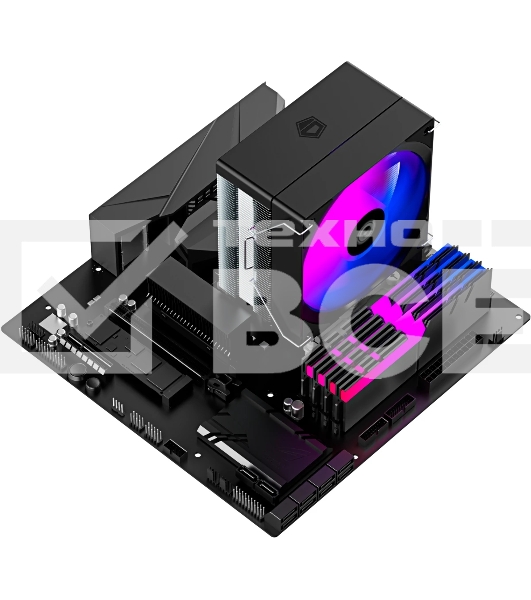 Кулер для процессора ID-COOLING SE-214-XT V2 LGA1851/1700/1200/115X/AM5/AM4 (16шт/кор, TDP 200W, PWM, 4 тепл.трубки прямого контакта, FAN 120мм, Random Spectrum Lighting) RET
