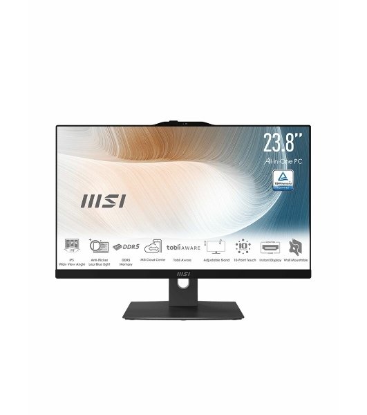 Моноблок MSI Modern AM242P 1M-1031XRU 23.8'(1920x1080 (матовый) IPS)/Intel Core 5 120U(1.4Ghz)/8192Mb/512PCISSDGb/noDVD/Int:Intel® Graphics/Cam/BT/WiFi/war 1y/4.65kg/черный/noOS + Wireless KB+M (9S6-AE0721-1475)