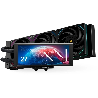 Водяное охлаждение для процессора Thermalright Trofeo Vision 360 (360mm, LED, Black, ARGB/Fans: 3x120mm, 69CFM, 27dBA, 2150RPM/Pump height 102mm, 6400RPM, Rad thickness 27mm/S: 1700, 1200, 1851, 115X, 2011, 2066, AM5, AM4)