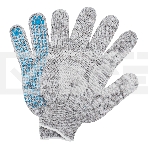 Перчатки трикотажные Сибртех х/б, 200 пар, ПВХ точка, 4 нити, 10 класс, фото8