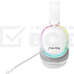 Гарнитура Marvo HG9070W Monka Echo RS белый, беспроводная + проводная, радиоканал, до 10 ч, подсветка, совместимость с PS5, Xbox, фото3