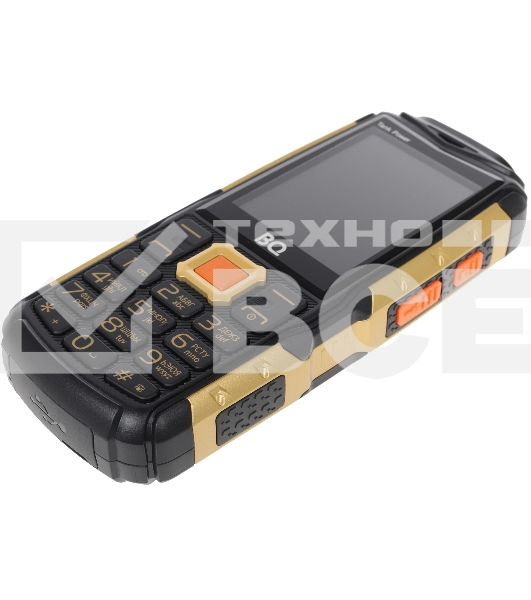 Мобильный телефон BQ 2430 Tank Power черный/золотистый