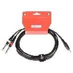 Кабель аудио FORCE FLC-38/31/8' TRS mini Jack - 2x1/4' TS Jack, стерео, используется для подключения смартфона к микшеру и аудио интерфейсу, диаметр 4,8 мм, длина 3 м, фото3
