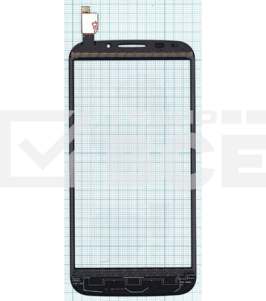Сенсорное стекло (тачскрин) для Alcatel Pop S7 7045Y, черное