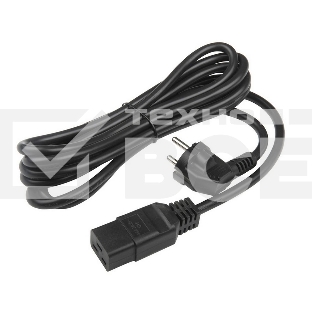 Кабель питания Hyperline PWC-IEC19-SHM-5.0-BK (Shucko+C19) (3x1.5), 5м