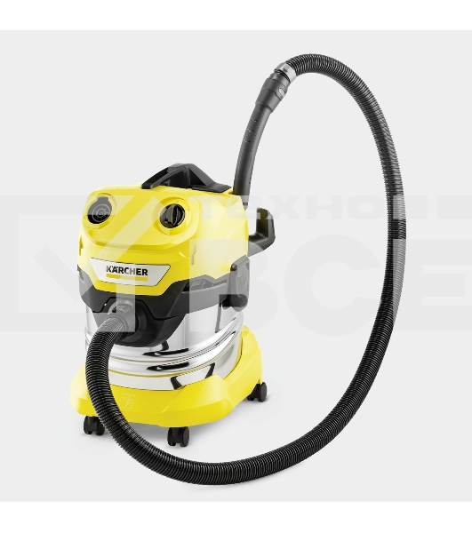 Строительный пылесос Karcher WD 4 S V-20/5/22 (1.628-260.0) желтый, 240/1000 Вт, уборка сухая/сбор воды, пылесборник мешок/контейнер, 20 л
