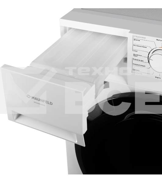 Сушильная машина Maunfeld MFDM168WH02 белый, 8 кг, сушка - тепловой насос, программ - 16, 59.5 x 84.5 x 61 см