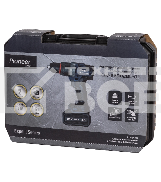 Дрель-шуруповерт аккумуляторная Pioneer CID-E2002BL-01
