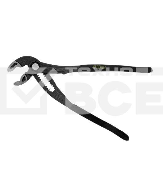 Клещи переставные Denzel кнопочный механизм, обливные рукоятки, 250 мм