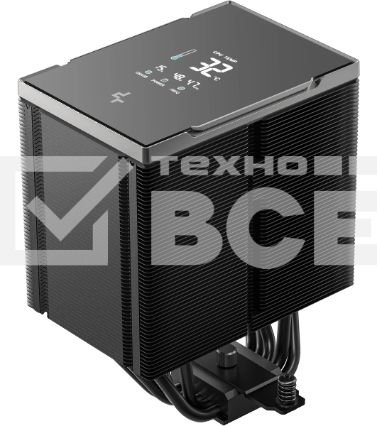 Кулер для процессора DEEPCOOL AK500 G2 DIGITAL NYX LGA1851/1700/1200/115X/AM5/AM4 (9шт/кор, TDP 240W, PWM, Fan 120мм, 5 тепл. Трубок, Copper Base, черный) RET (R-AK500G2-BKNNMN-GJD-1)