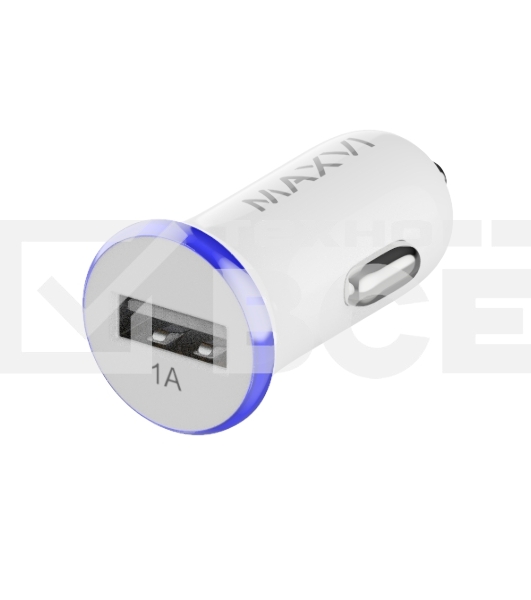 Автомобильное зарядное устройство Maxvi CCM-101WB USB 1А бело-синий