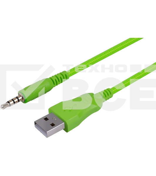 Гарнитура проводная игровая Defender Toxic черный, 7.1, LED, провод 2 м