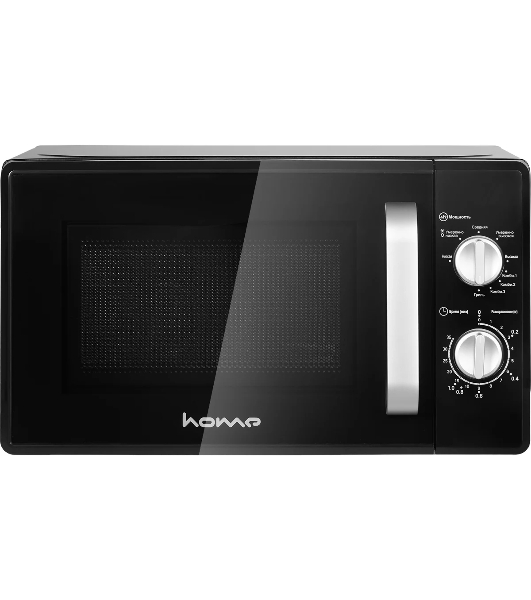 Микроволновая печь HOME HMG207DB черный, 20 л, 700 Вт, переключатели - поворотный механизм