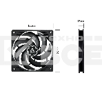 Вентилятор для корпуса ARCTIC P12 SLIM PWM PST -3 Pack (ACFAN00275A), фото5