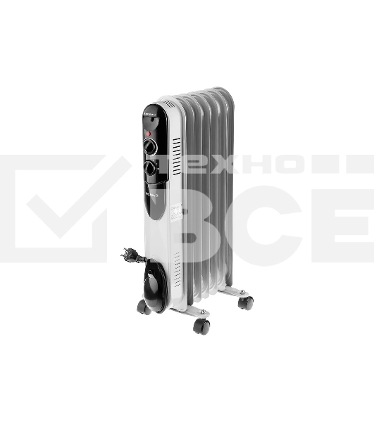 Масляный обогреватель Neoclima NC 9307 белый/черный, 1500 Вт, 15 м2, термостат 28742