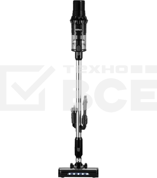 Пылесос вертикальный Kitfort КТ-5284 черный, питание от аккумулятора, 130 Вт, пылесборник 0,6 л