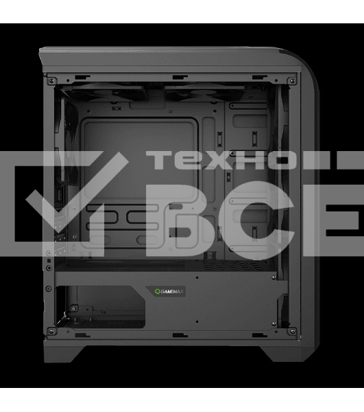 Корпус GameMax Centauri, без БП (ATX,Черн-сер,USB3.0, Зак.стекло, 1*120мм. RGB, пыл.фил.), черный/серый