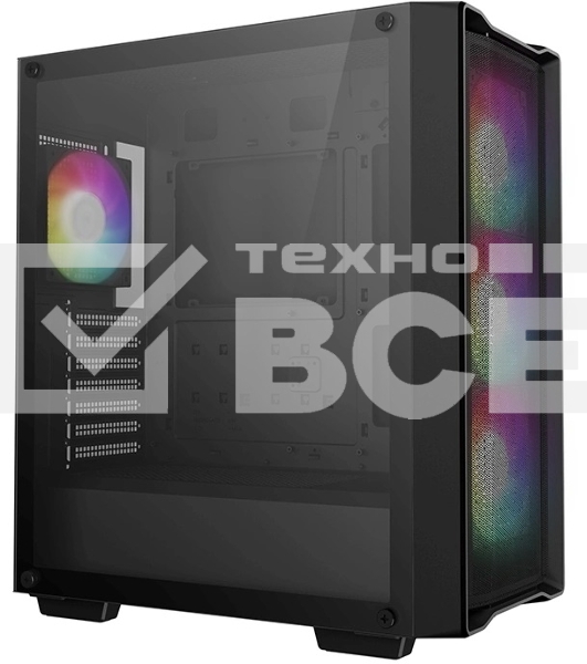 Компьютерный корпус Deepcool CC560 MESH V2 черный без БП ATX 8x120mm 5x140mm 1xUSB2.0 audio bott PSU