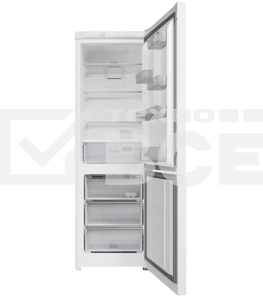 Холодильник Hotpoint HT 4180 W белый/серебристый двухкамерный 220/78л морозилка снизу, Total No Frost