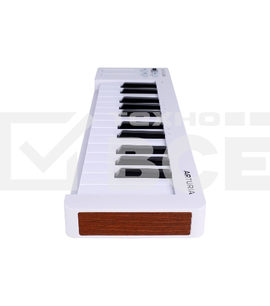 Клавиатура MIDI [231511] Arturia [MicroLab 3 White] 25 клавиш, чувствительных к скорости нажатия, сенсорные полосы pitch и modulation, режим игры аккордами, разъем для подключения педали, type-c, ПО: Analog Lab Intro, Ableton Live Lite. Цвет - белый.