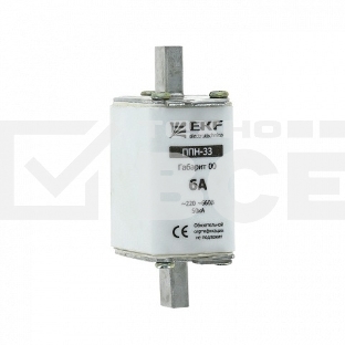 Вставка плавкая ППН-33 32А габарит 00 EKF fus-33/160/32