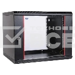 Шкаф телекомм. настенный разборный ЦМО 9U (600х650) дверь стекло, черный, фото 1