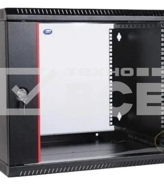 Шкаф телекомм. настенный разборный ЦМО 9U (600х650) дверь стекло, черный