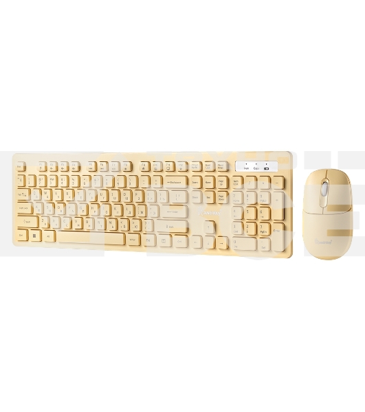 Комплект клавиатура+мышь Smartbuy 105AG беспроводной, USB, 1200 DPI, желтый