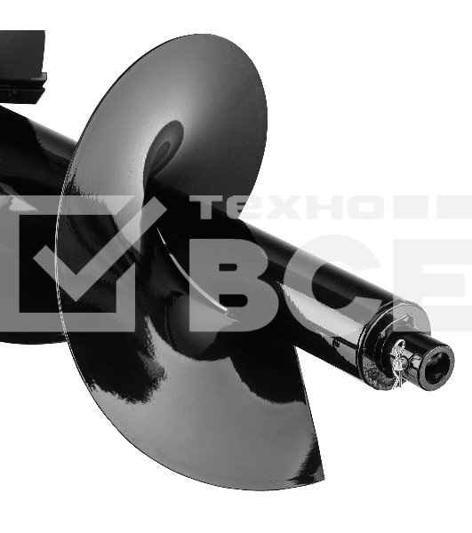 Шнек для грунта Denzel ER-300, диаметр 300 мм, длина 800 мм, соединение 20 мм, съемный нож