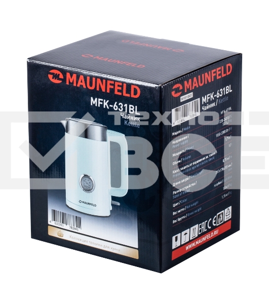Чайник электрический Maunfeld MFK-631BL