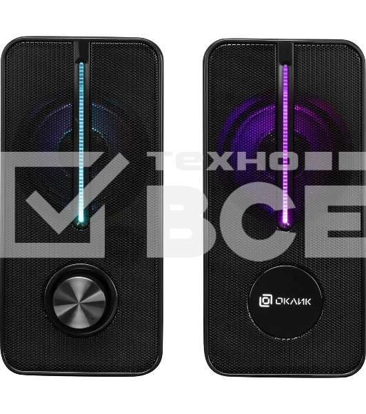 Акустическая система Оклик OK-120U 2.0 черный 6Вт